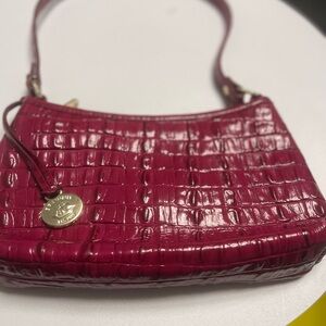 Brahmin Pink Crocodile-Embossed Women's Bag